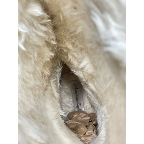 American Eagle Faux Suede Brown Wedge Boots With Faux Fur Lining Size 9 - Picture 5 of 15